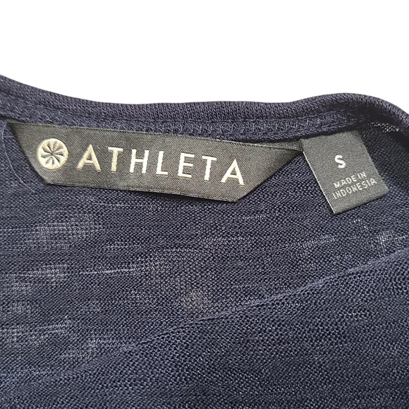 Athleta Breezy High Neck Tank Navy | Women’s Small | Lightweight Racerback Top - Picture 3 of 9